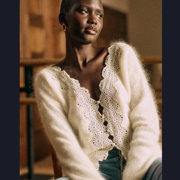 Sezane Sweaters - Sezane Astride Jumper Ecru - Size XS